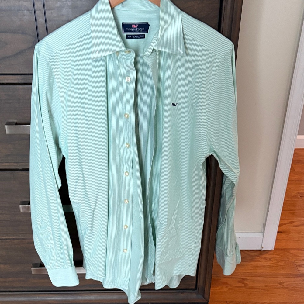 Vineyard Vines Mint Green Button Down Shirt